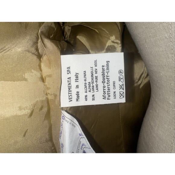 GIORGIO ARMANI Le Collezioni Houndstooth Alpaca/Wool Blend Blazer Sz US 10/EU 46 - Picture 11 of 12